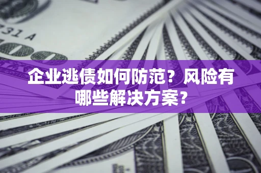 北京企业逃债如何防范？风险有哪些解决方案？