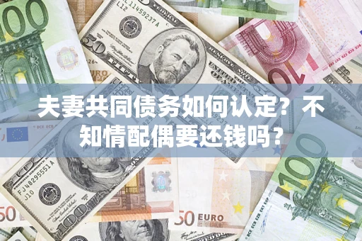 北京夫妻共同债务如何认定？不知情配偶要还钱吗？