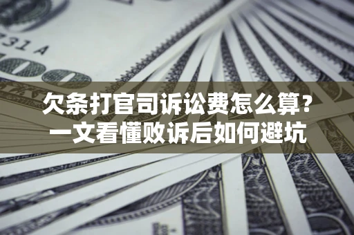 北京欠条打官司诉讼费怎么算？一文看懂败诉后如何避坑